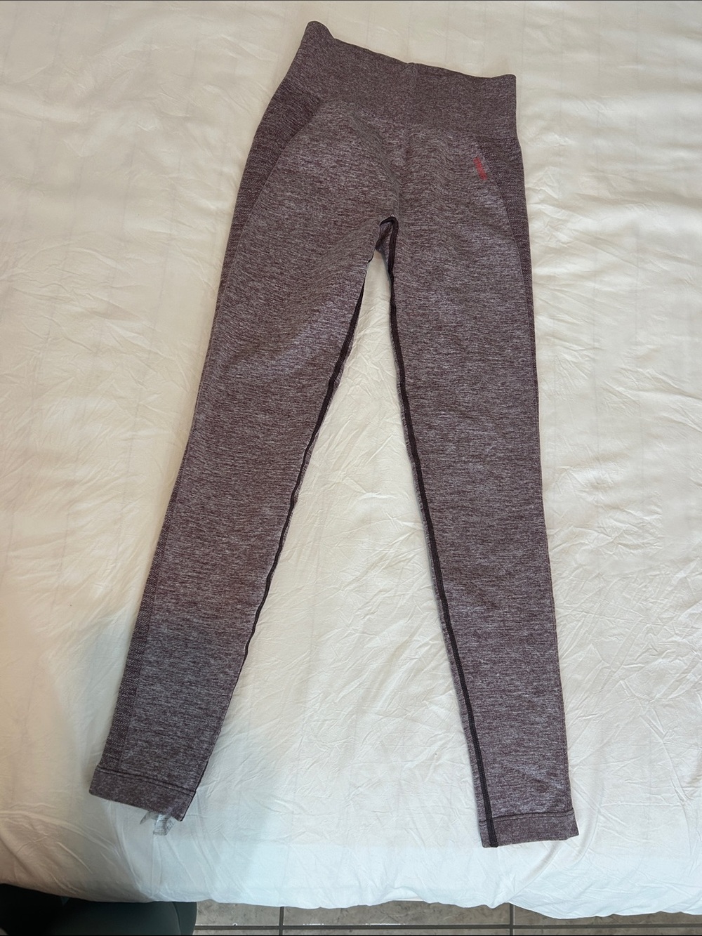 Gymshark Heather Maroon Seamless Leggings